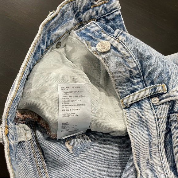 Free People Bren Light Wash High Rise Distressed Denim Boyfriend Jeans Sz 30 - Picture 5 of 5